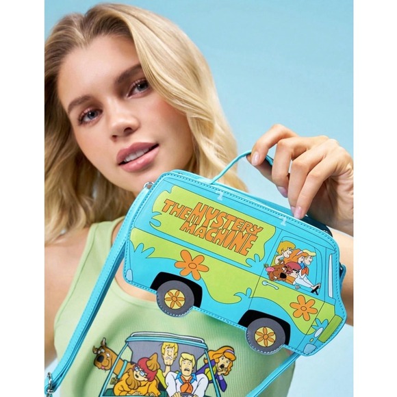 Scooby-Doo Handbags - Scooby-Doo Mystery Machine Van Crossbody Bag Blue Novelty Handbag